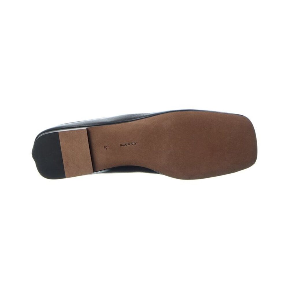The Row Square Leather Ballet Flat, Black - Picture 4 of 5